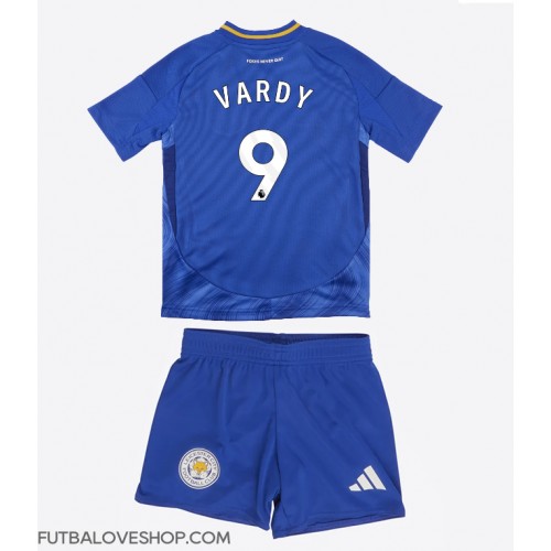 Dres Leicester City Jamie Vardy #9 Domáci pre deti 2024-25 Krátky Rukáv (+ trenírky)